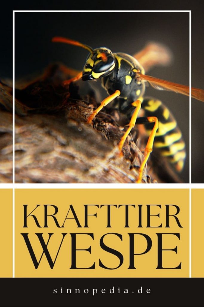 Krafttier Wespe pin